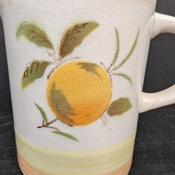 Vintage Harmony House Iron Stone 4264 Tangerine Pattern 8 Oz Creamer - Picture 2 of 8